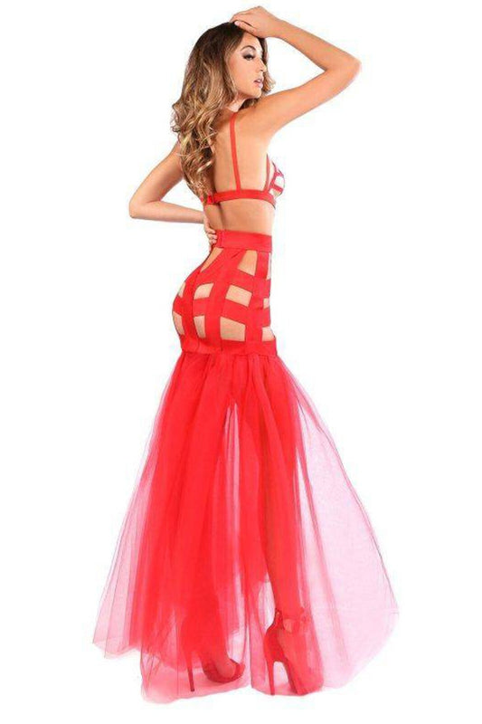 Adore I'M Your Fantasy Mermaid Dress With Tulle Tail- AL-A1041 by Allure Lingerie