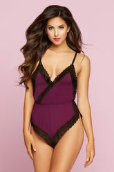 Chiffon Romper With Surplice Neckline - STM10735 by Seven Til Midnight