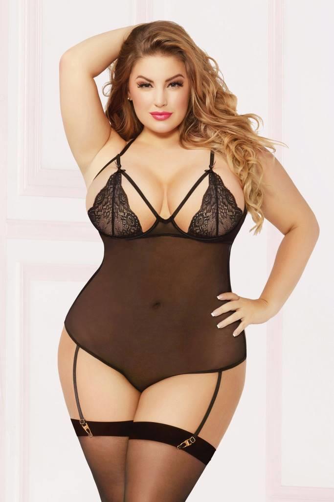 Mesh Teddy With Underwire - STM10846XP by Seven Til Midnight