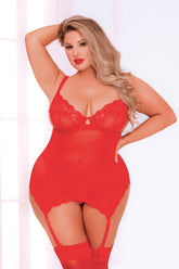 Eyelash Lace And Mesh Merrywidow - STM11042XP by Seven Til Midnight