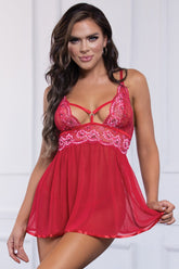 Two Piece Babydoll Set - STM11207 by Seven Til Midnight