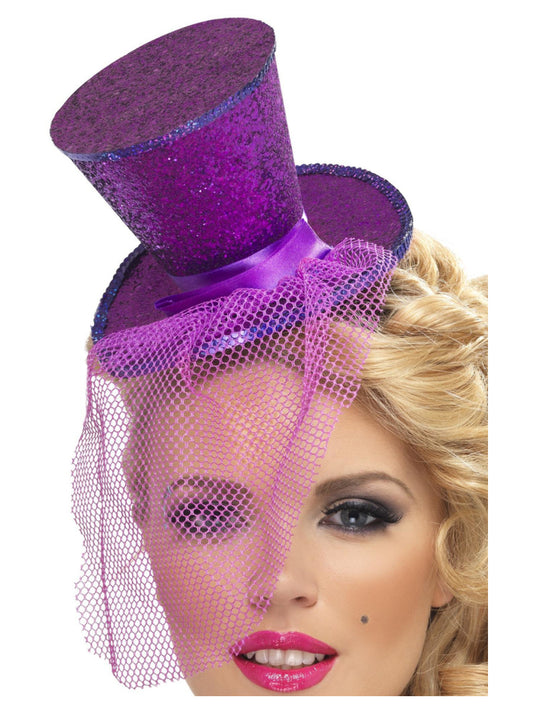 Fever Mini Top Hat on Headband, Purple - FV21299 by Fever