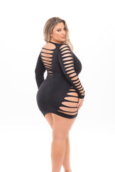 Bold Babe Longsleeve Dress - PL25109X by Pink Lipstick