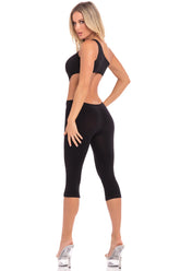 One Shoulder Cropped Catsuit - PL27035 by Pink Lipstick