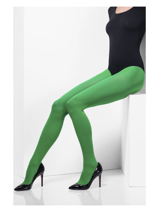 Opaque Tights, Green - FV27139 by Fever