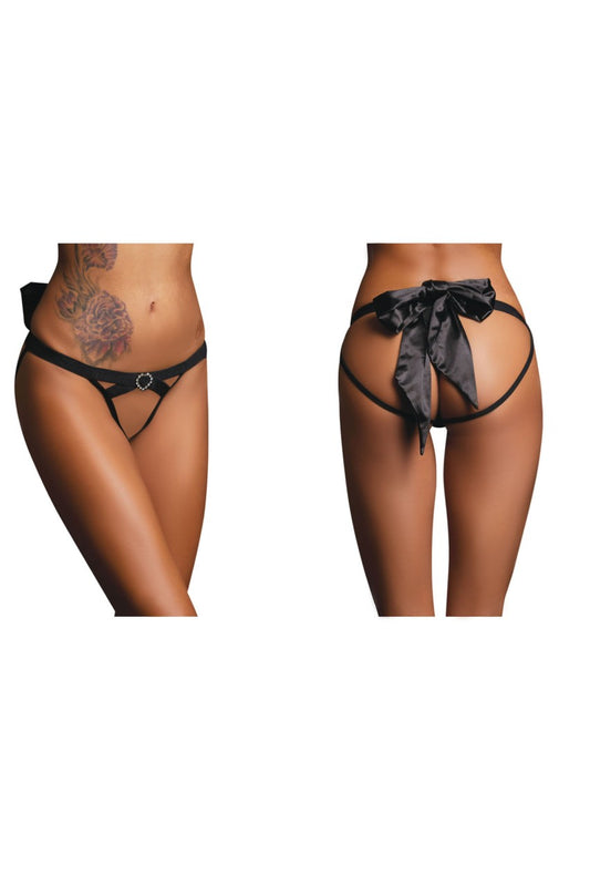 Open Crotch Panty W/ Bow - GL30013 by No Brand