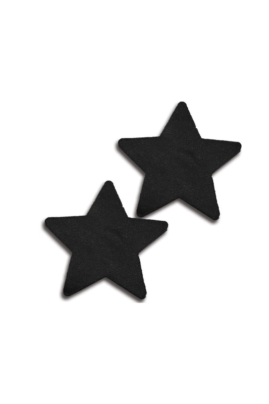 Satin Solid Black Star Pasties - GL31535 by Glitter
