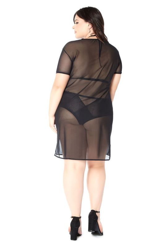 Mesh Short Sleeve Dress - GL32124X by Glitter