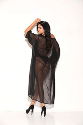 3/4 Sleeve Mesh Robe - GL37534 by Glitter