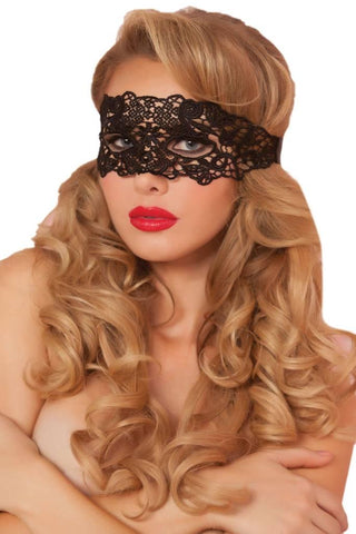 Lace Eye Mask With Satin Ribbon Ties - STM40132 by Seven Til Midnight