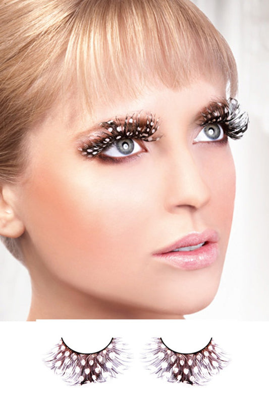 Brown Feather Eyelashes - BE607 by Baci Lingerie