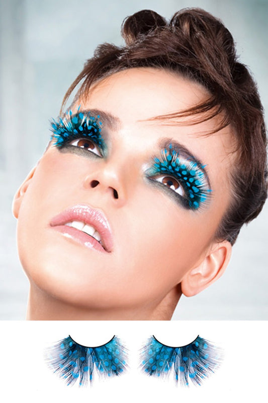 Blue Feather Eyelashes - BE612 by Baci Lingerie