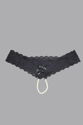 Lace And Open Crotch Pearl String Cheeky - IC7119 by Icollection