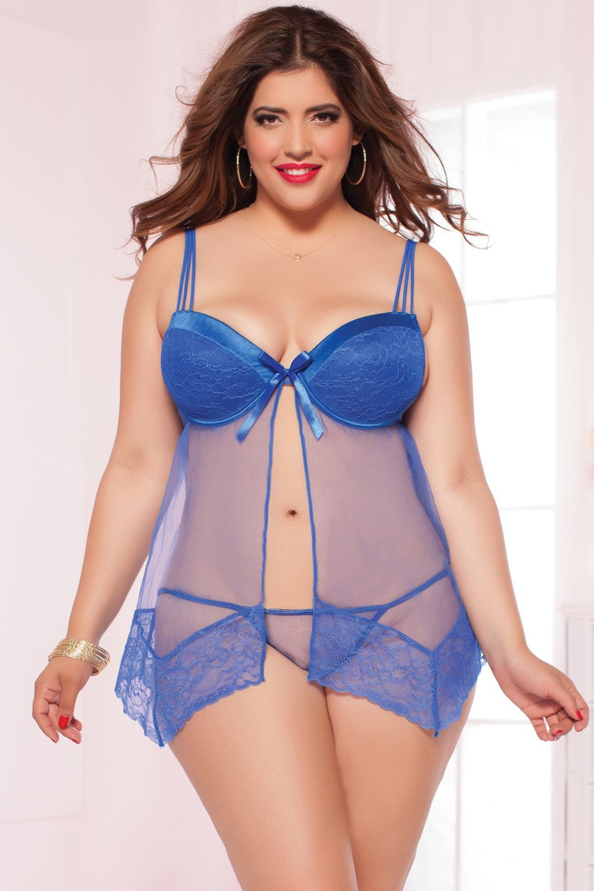 Out Of The Blue Babydoll - STM9969 by Seven Til Midnight