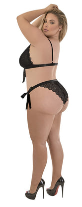 Ribbon Tie Bra & Panty Set - MSM256 by Exposed