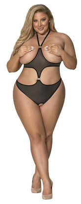 Cupless & Crotchless Teddy - MSM258 by Exposed