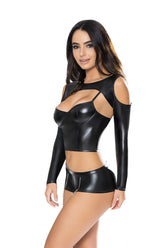 Camisole, Long Sleeve Shrug & Short set - MSM325 by Exposed