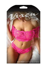 Hypnotized Lace Crop Top & Panty - FL-V723 by No Brand