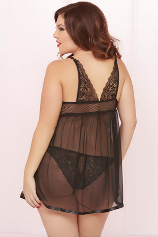 Sweet Affair Babydoll Set - STM10628X by Seven Til Midnight