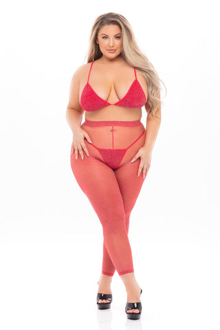 Tall Order 3Pc Legging Set - PL23088X by Pink Lipstick