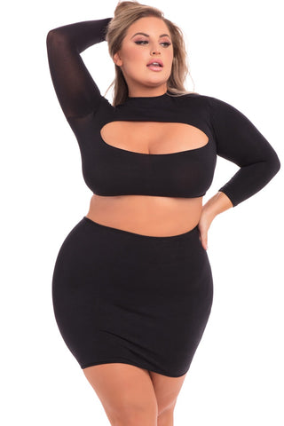 Stop & Stare 2Pc Skirt Set - PL27036X by Pink Lipstick