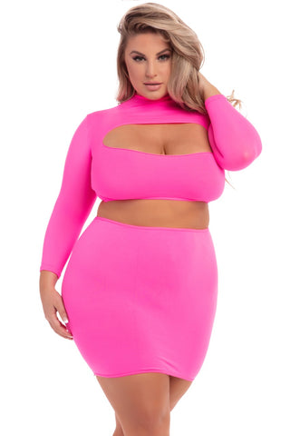 Stop & Stare 2Pc Skirt Set - PL27036X by Pink Lipstick
