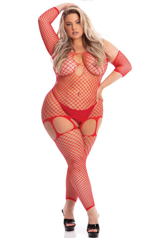 In My Head Net Bodystocking - PL27047X by Pink Lipstick
