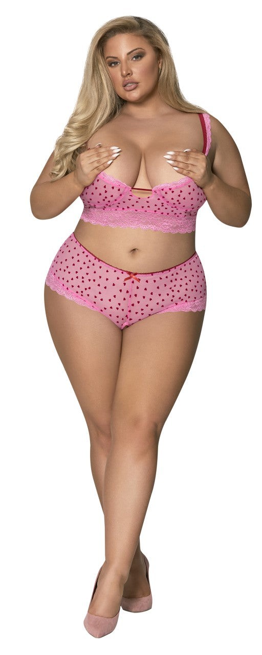 Demi Bra & Split Crotch Short - MSM265 by Exposed