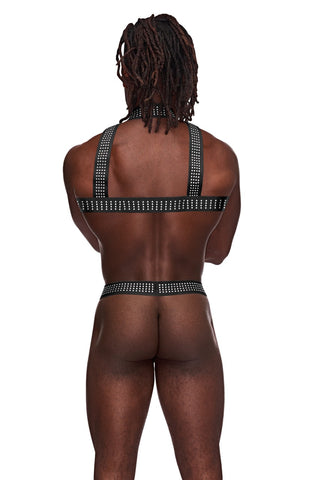 Elastic Studded Harness with Ring - MPPAK892 by Lust