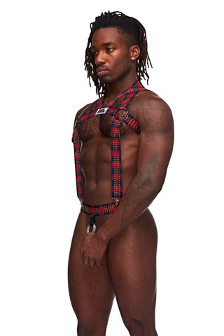 Elastic Studded Harness with Ring - MPPAK892 by Lust